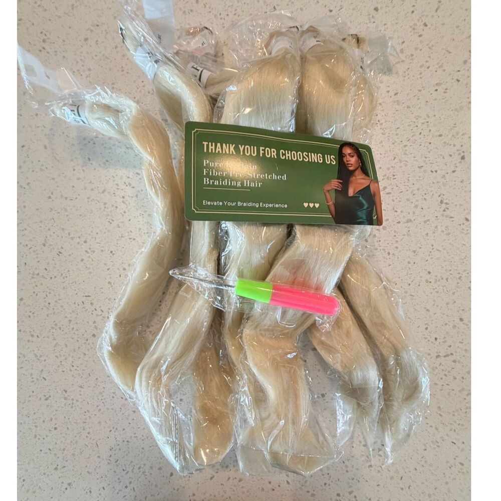 18in 613 Blonde Pre-Stretched Yaki Braiding Hair 8-Pack